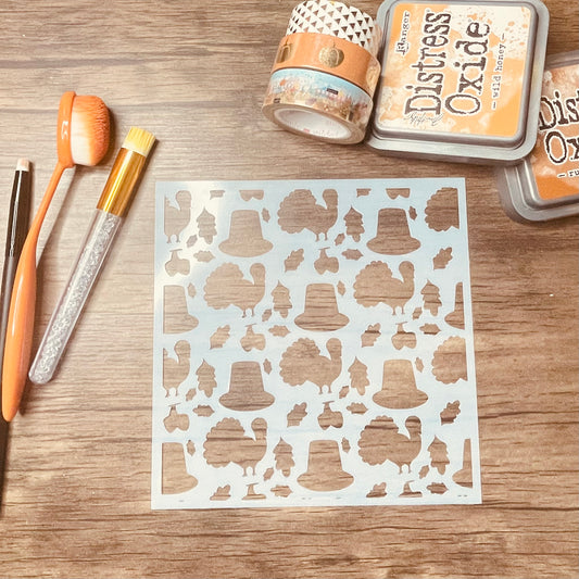 Thanksgiving Pattern Stencil