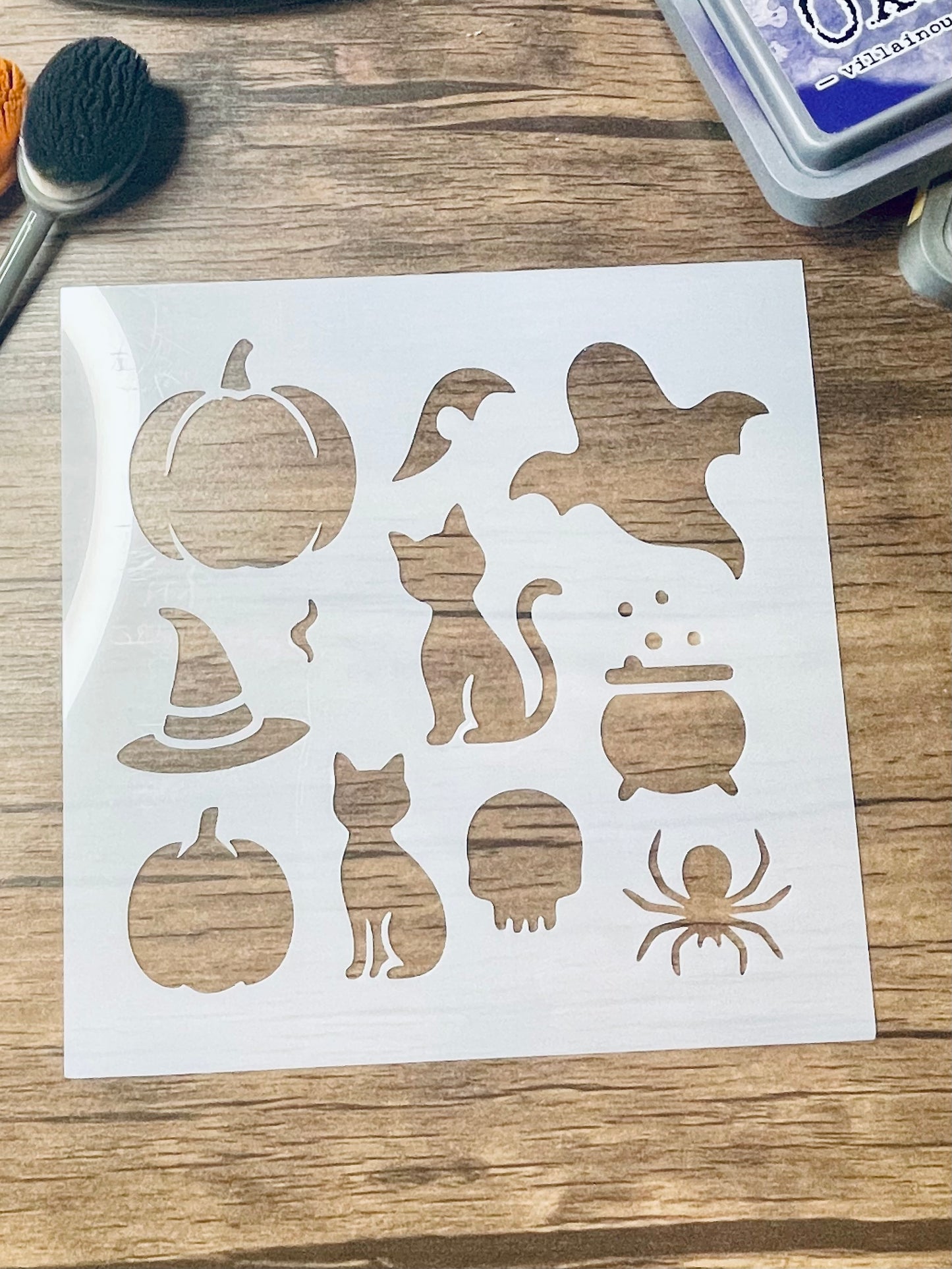 Halloween Basic Icons Stencil