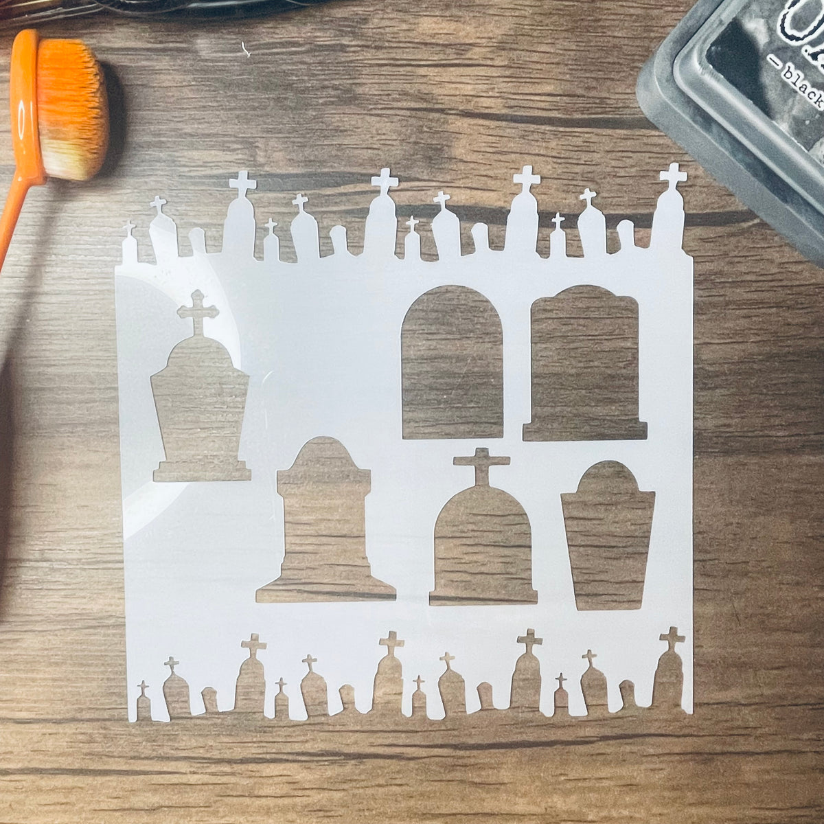 Graveyard Edger Stencil