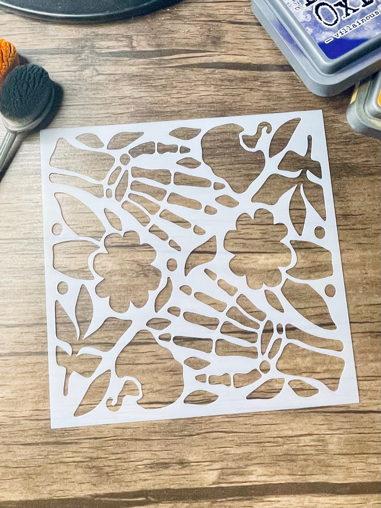 Bone Hands Retro Vibes Stencil