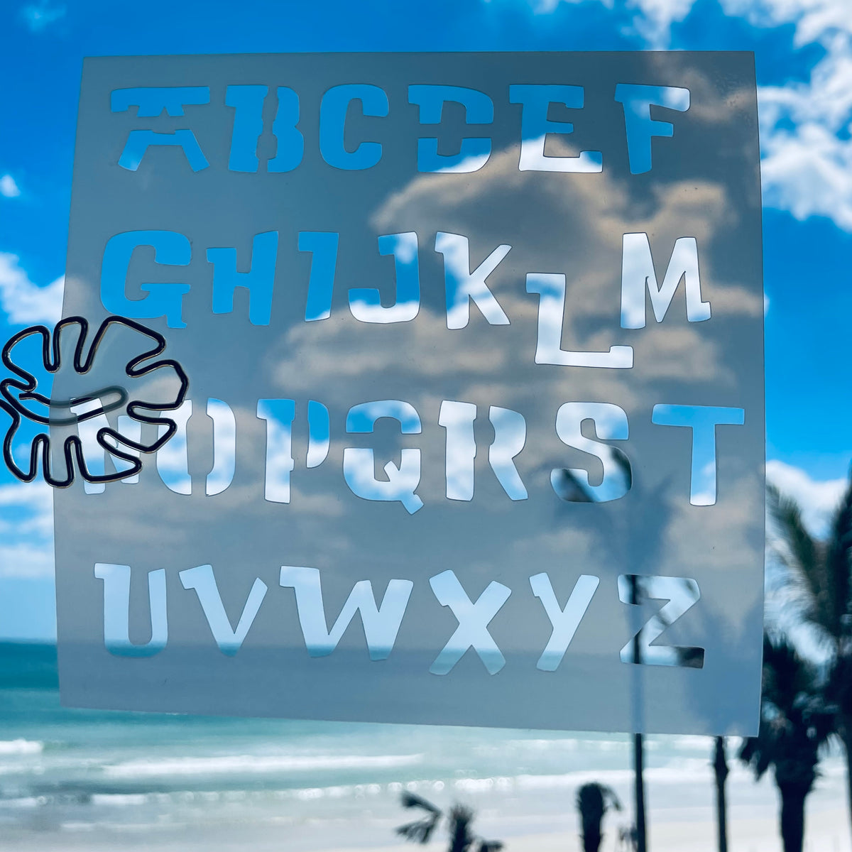 Ocean Alien Upper Case Font Stencil