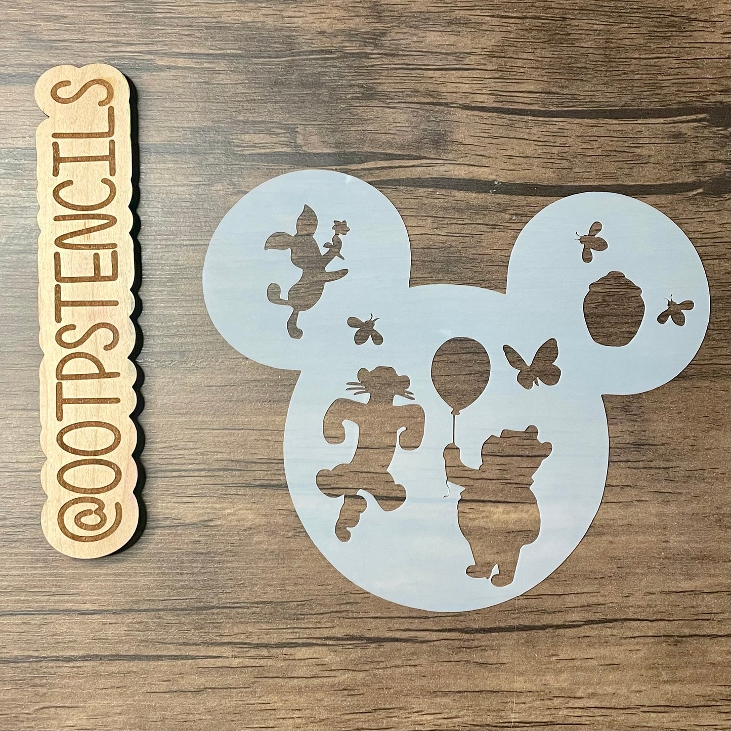 Silly Bear Mouse Ears Stencil Planner/Bullet Journal/Art Journal/Inking Stencil/ bujo planner craft stencil inking card making