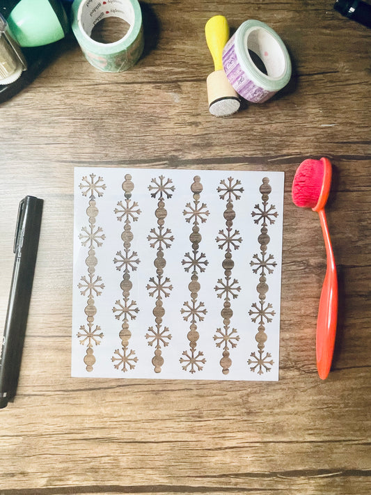 Snow Strands Pattern Stencil