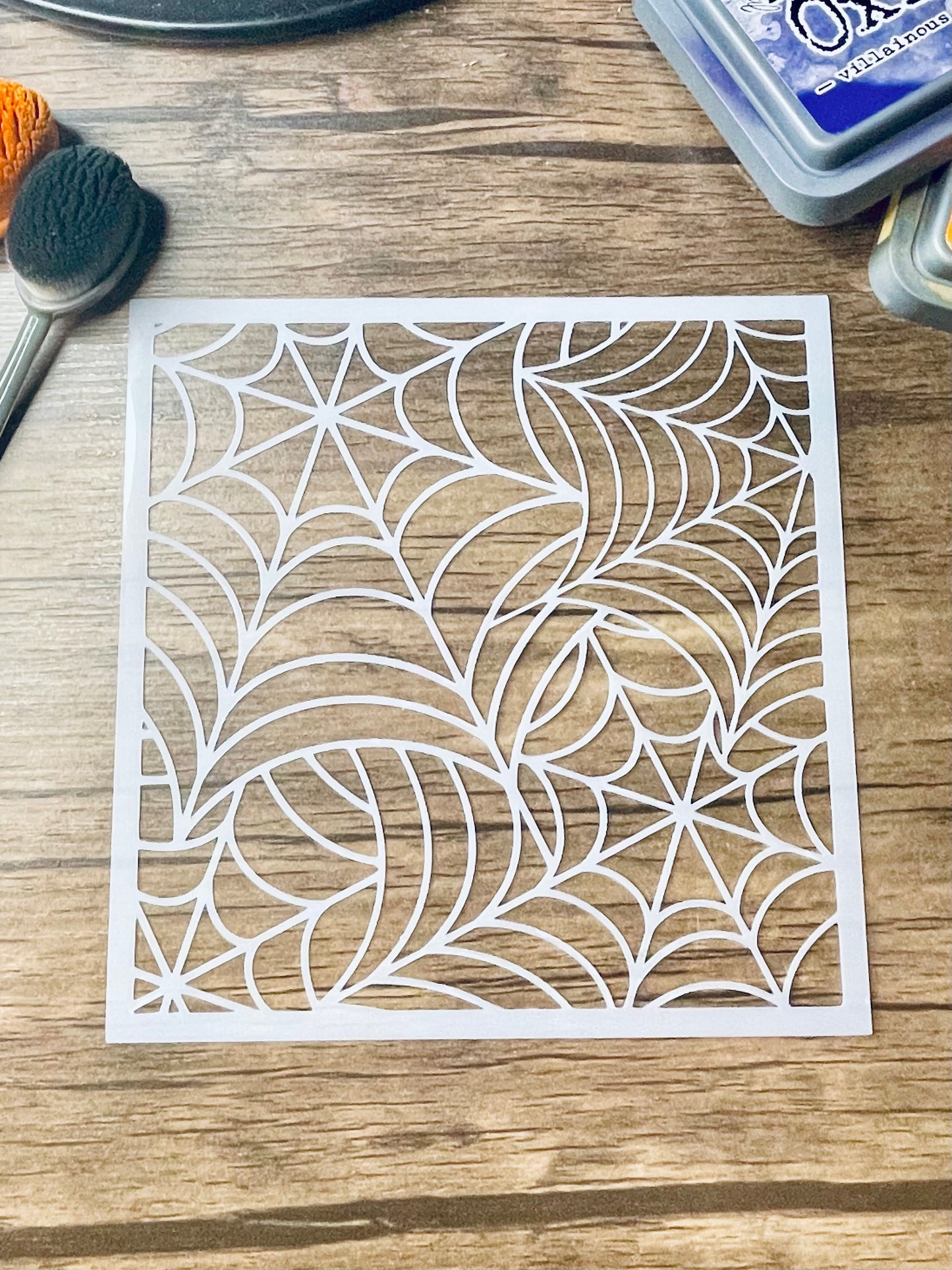 In the Spider's Web Stencil