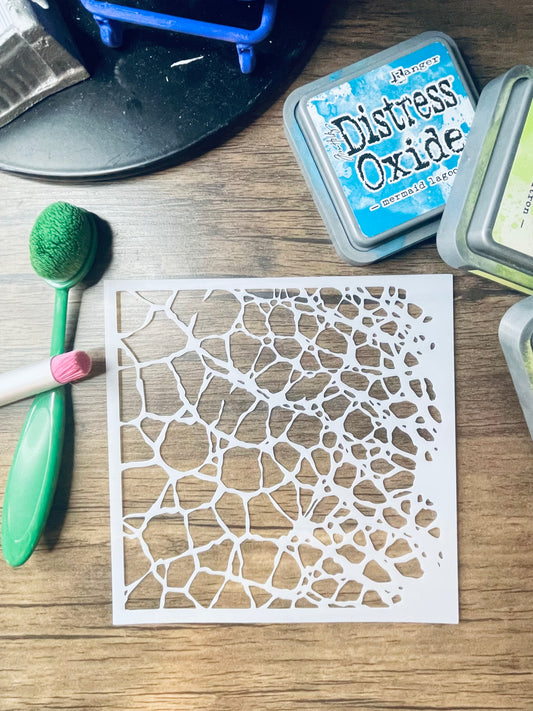 Ocean Tide Pattern Stencil