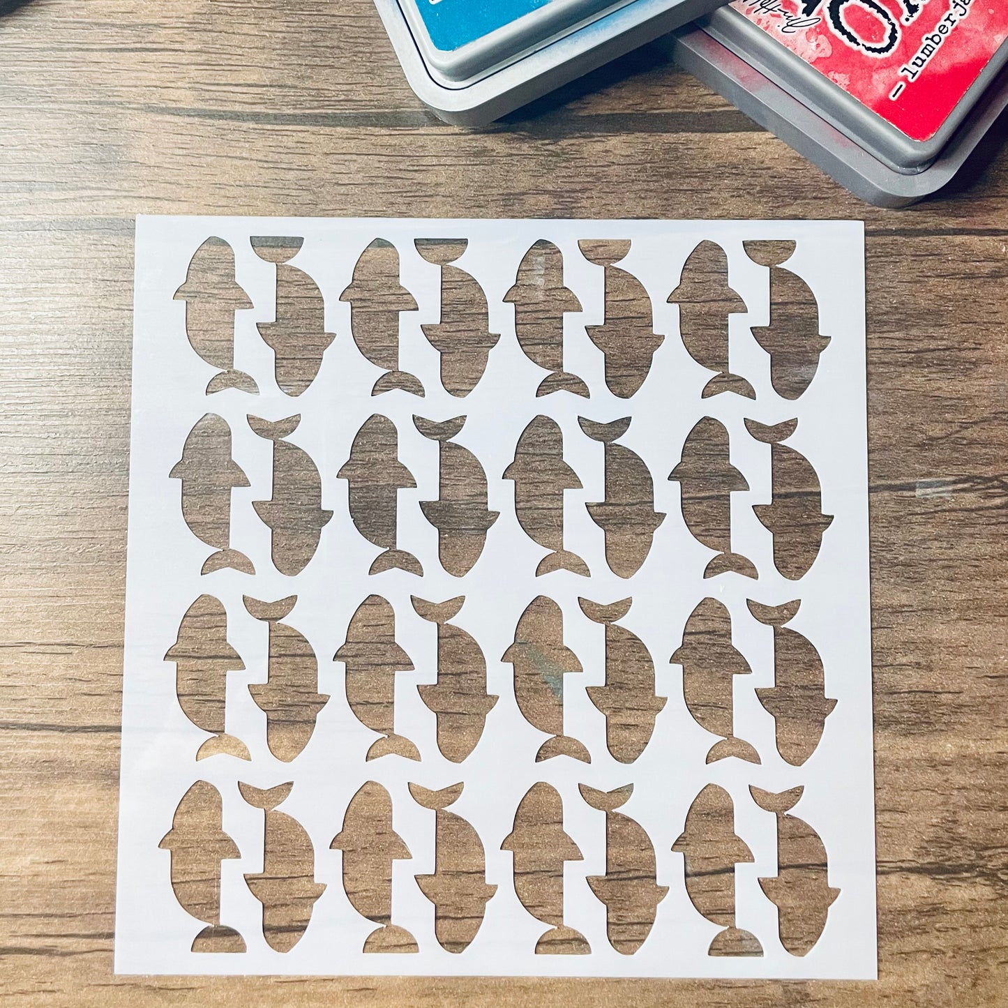 Alternating Whaling Pattern Stencil