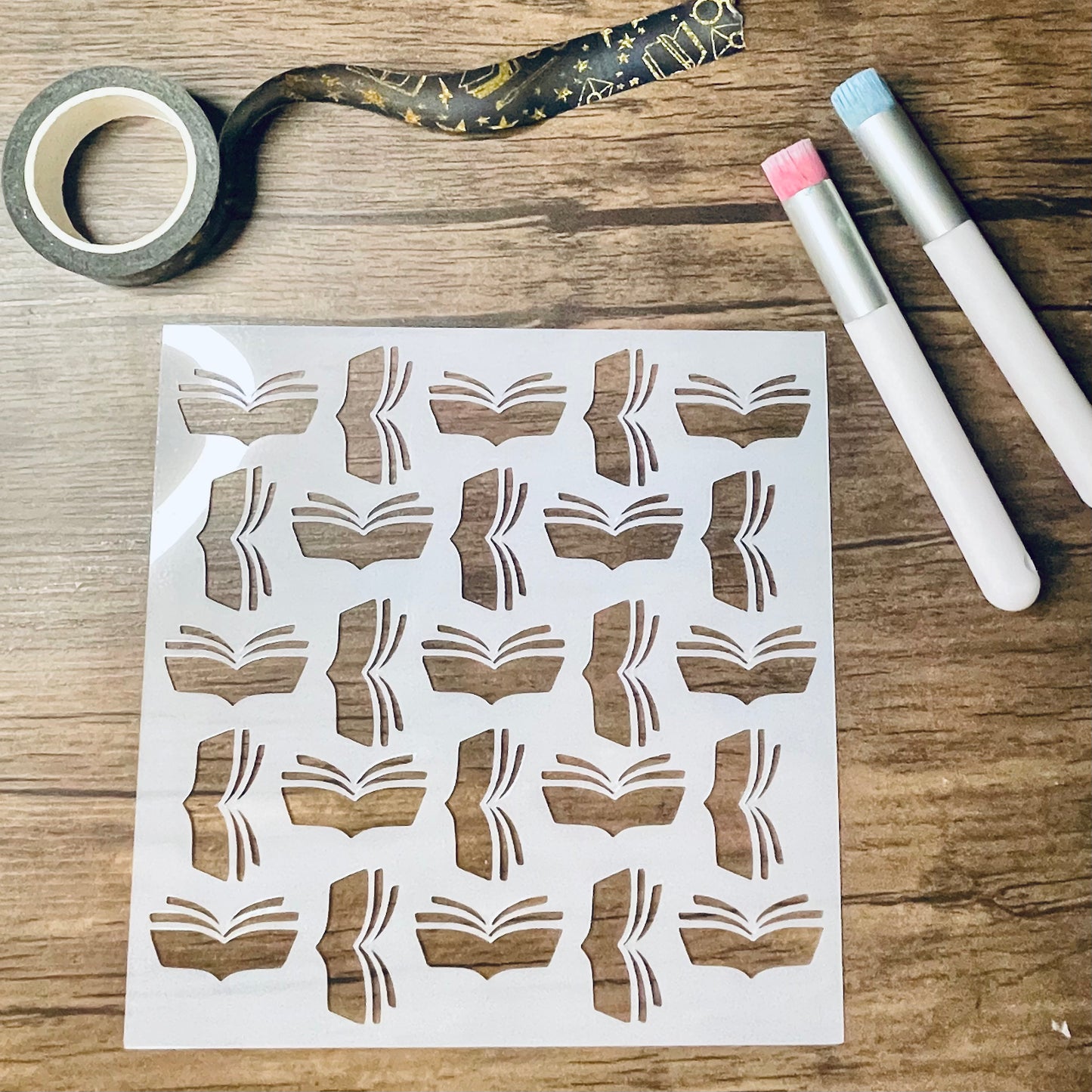 Bookish Pattern Stencil