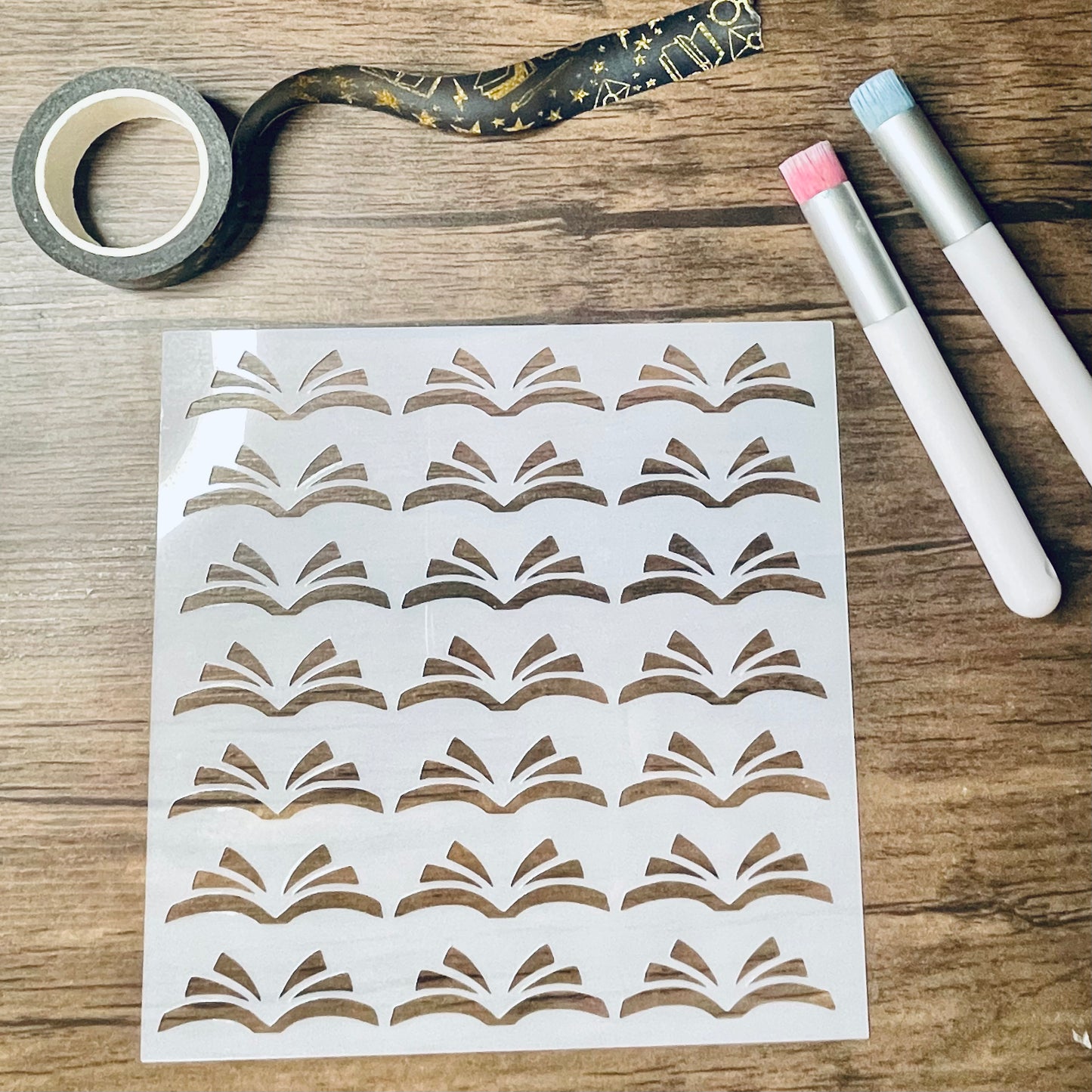 Turn the Pages Pattern Stencil