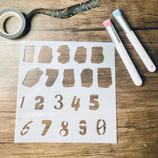 Ransom Note Numbers Stencil