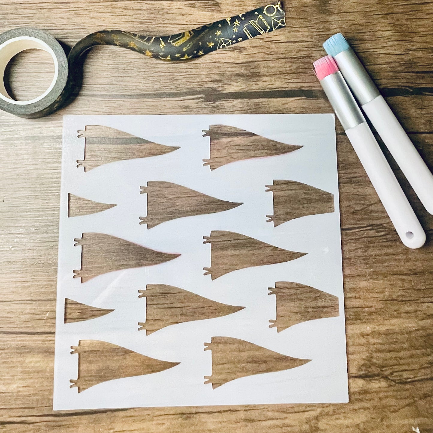 Pennant Pattern Stencil