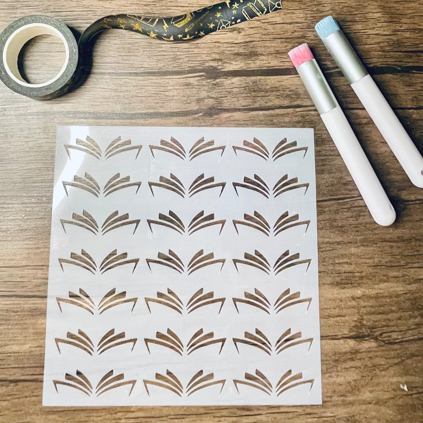 Open Book Pattern Stencil