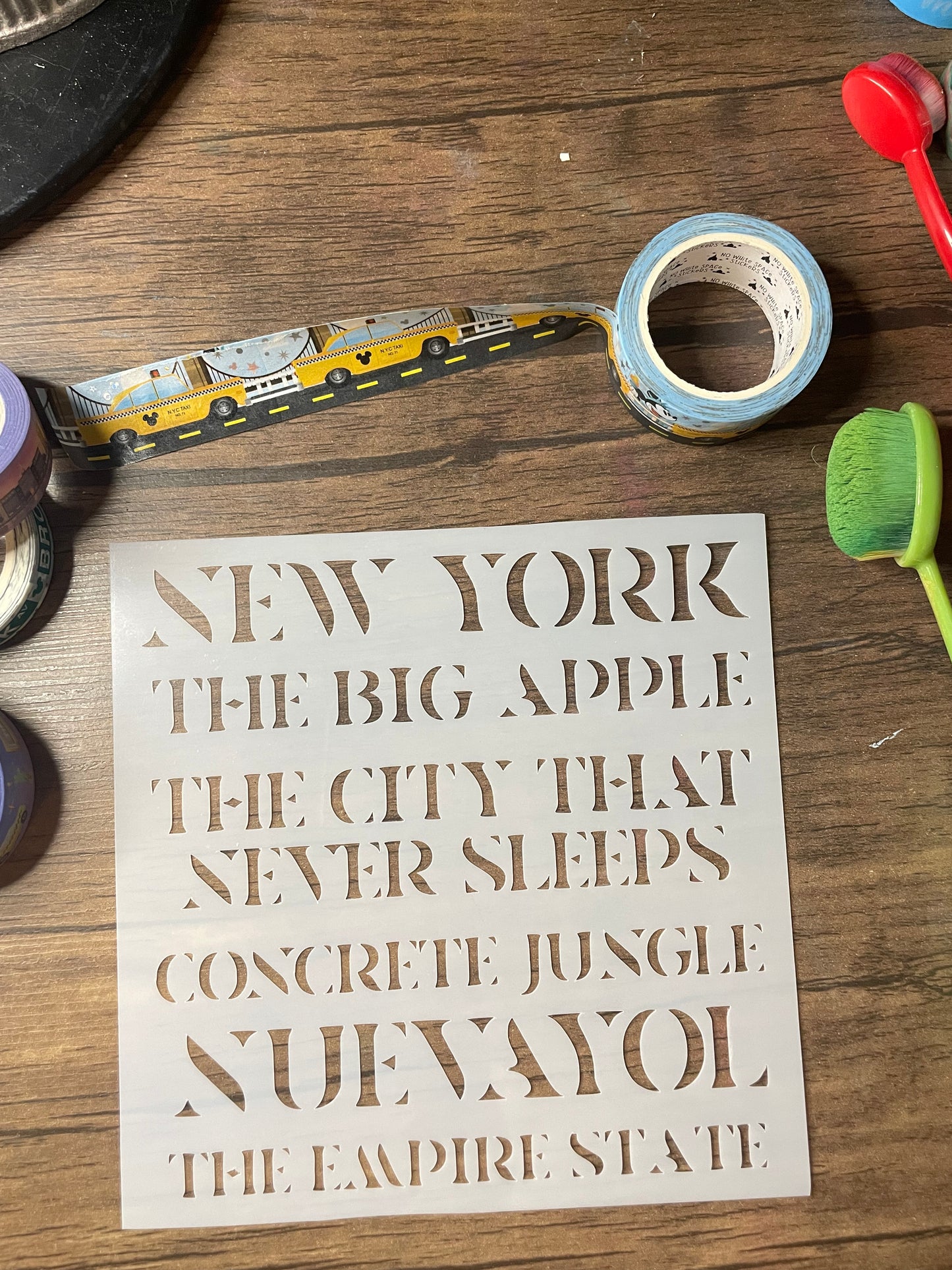 New York Nicknames Stencil