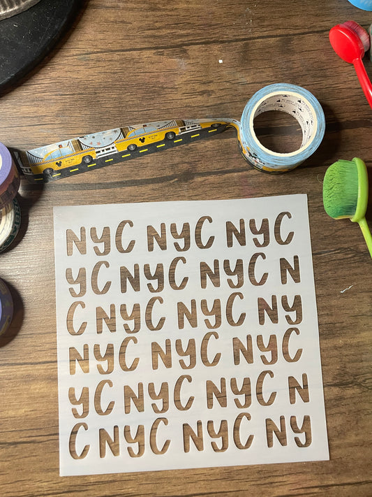 NYC Bouncy Pattern Stencil