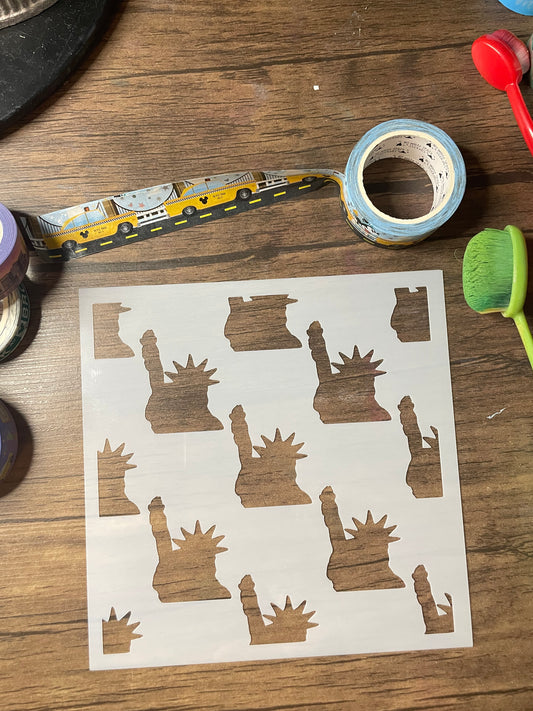 Lady Liberty Pattern Stencil