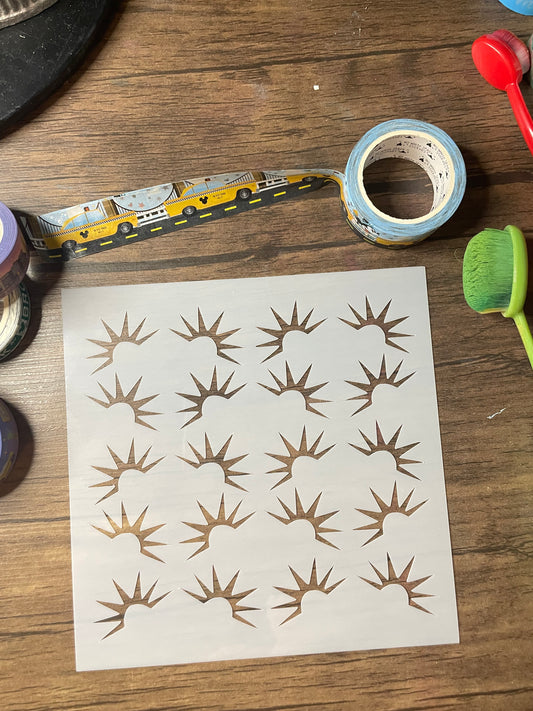 Liberty Crown Pattern Stencil