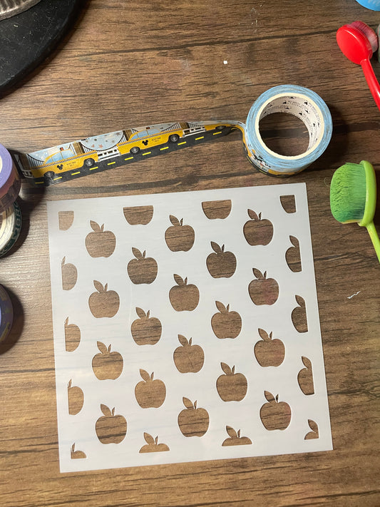Apple Pattern Stencil