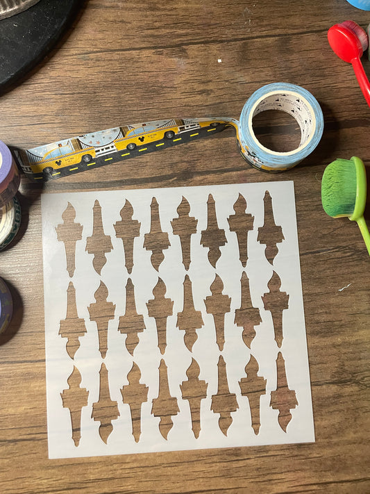 Alternating Torch Pattern Stencil