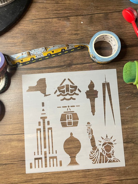 New York City Icons 5 Stencil
