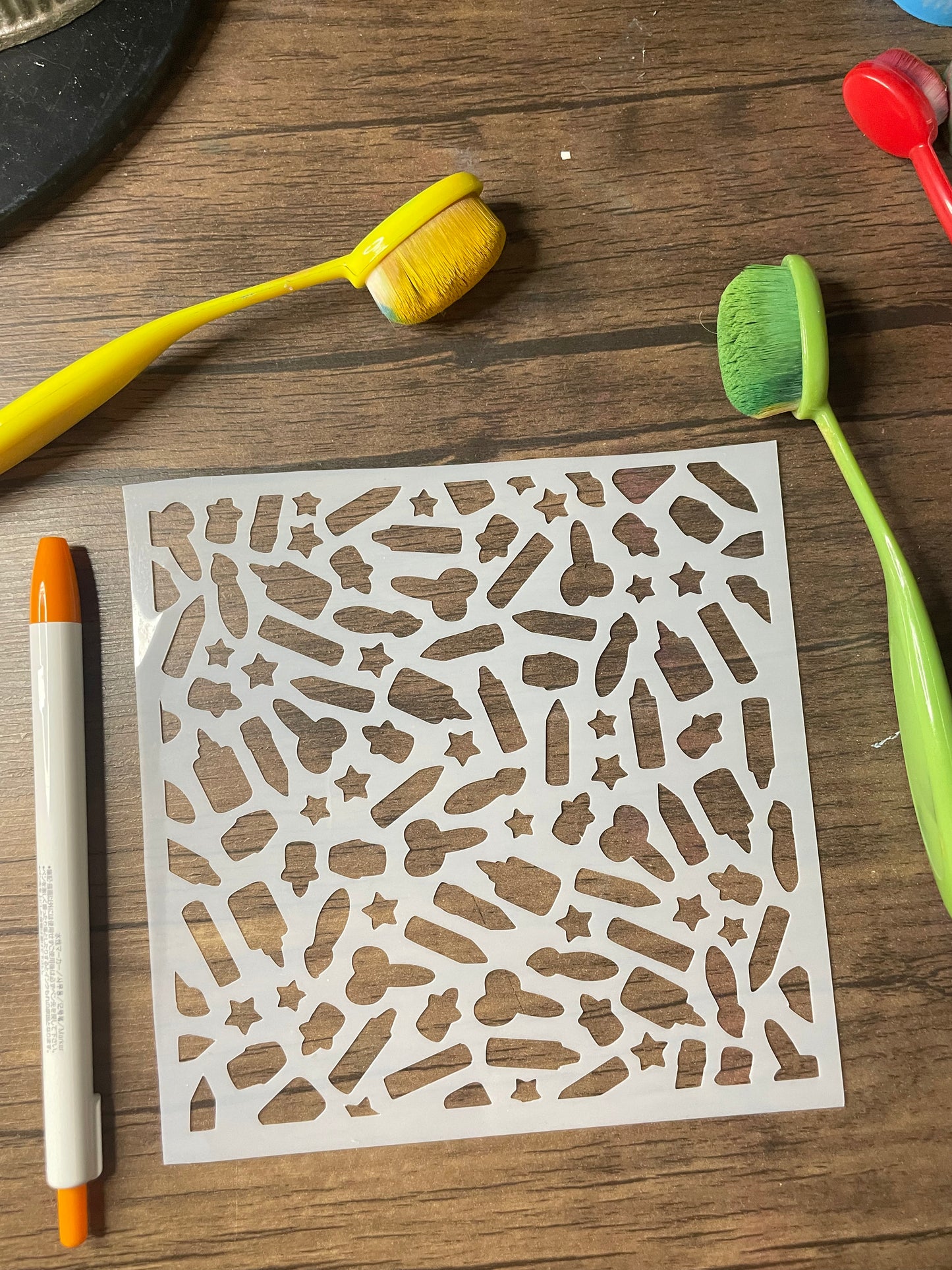 Desk Drawer Pattern Stencil