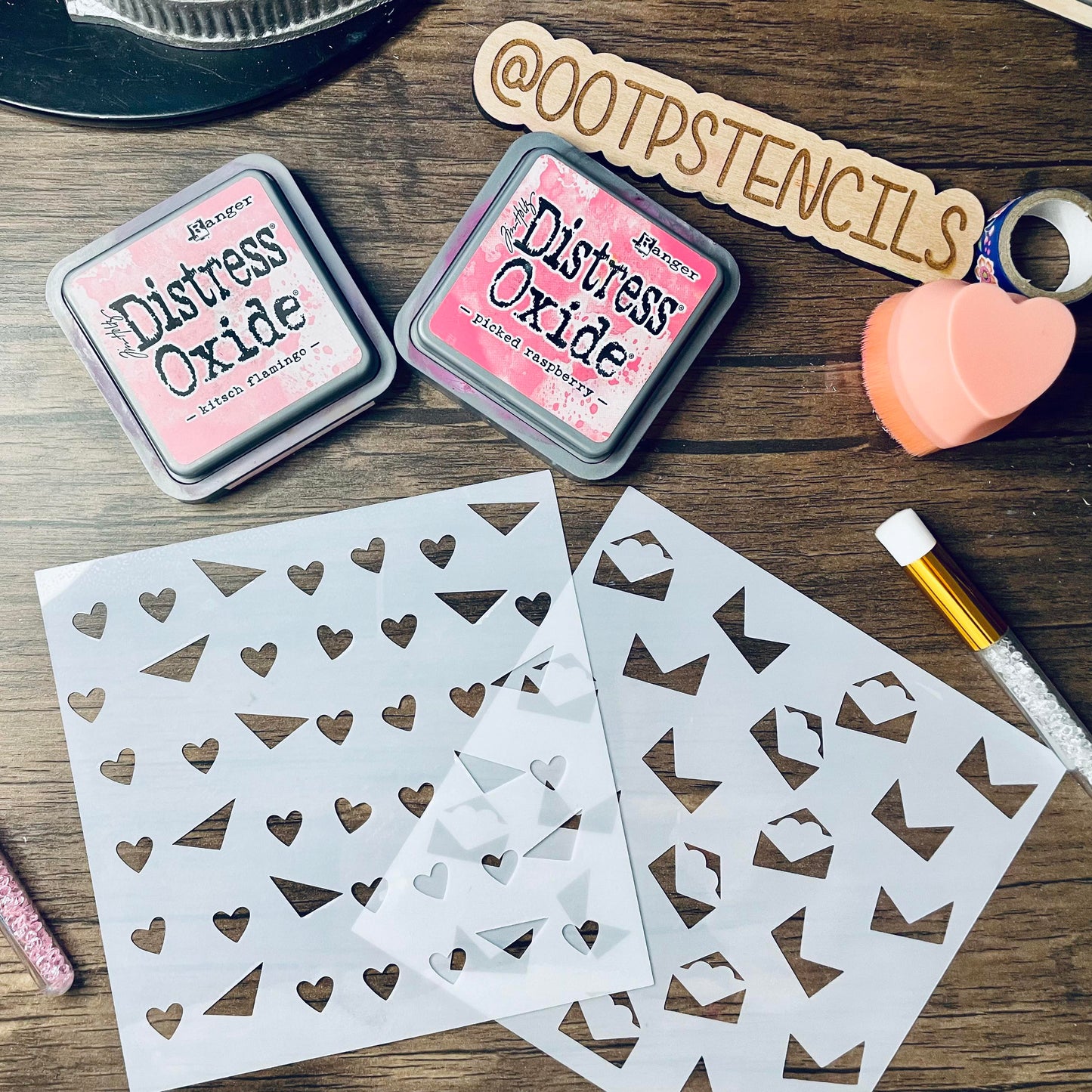 Love Letter Stencil (1 piece or 2 Pieces)