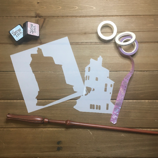 Molly's house 2 piece Stencil /Inking cover  Planner/Bullet Journal/Art Journal/Inking Stencil