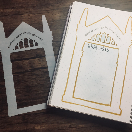 Mirror 3 piece Stencil /Inking cover  Planner/Bullet Journal/Art Journal/Inking Stencil