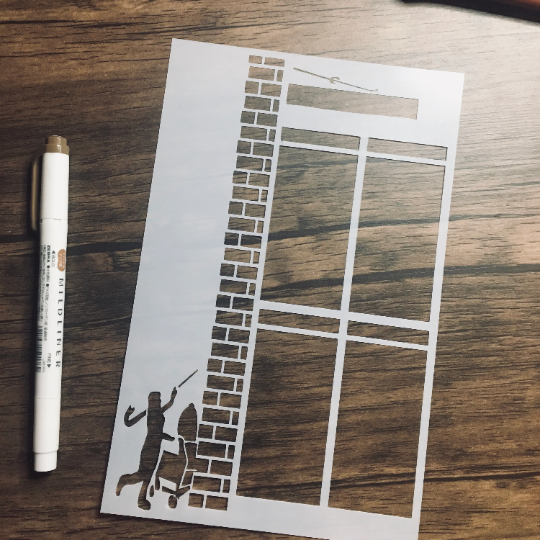 Platform Layout Stencil /Inking cover  Planner/Bullet Journal/Art Journal/Inking Stencil