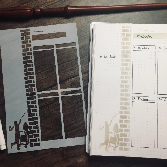 Platform Layout Stencil /Inking cover  Planner/Bullet Journal/Art Journal/Inking Stencil