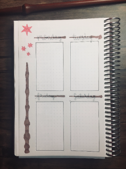Wand Layout Stencil /Inking cover  Planner/Bullet Journal/Art Journal/Inking Stencil