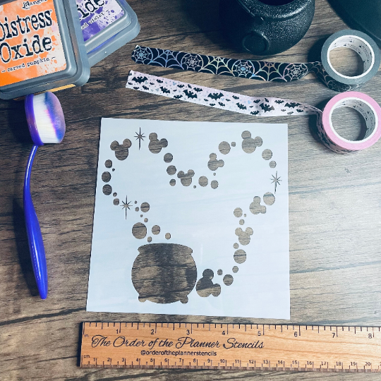 Mouse Potion Stencil /Inking cover  Planner/Bullet Journal/Art Journal/Inking Stencil