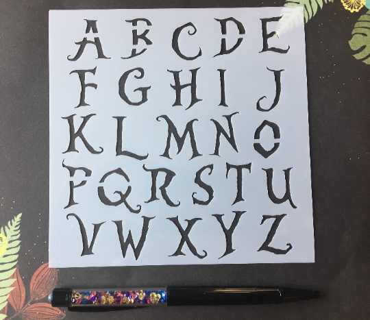 Skelly Font Upper Case Planner/Bullet Journal/Art Journal/Inking Stencil