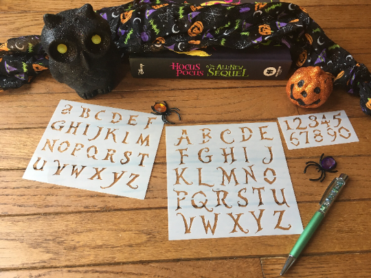 Skelly Font Upper Case Planner/Bullet Journal/Art Journal/Inking Stencil