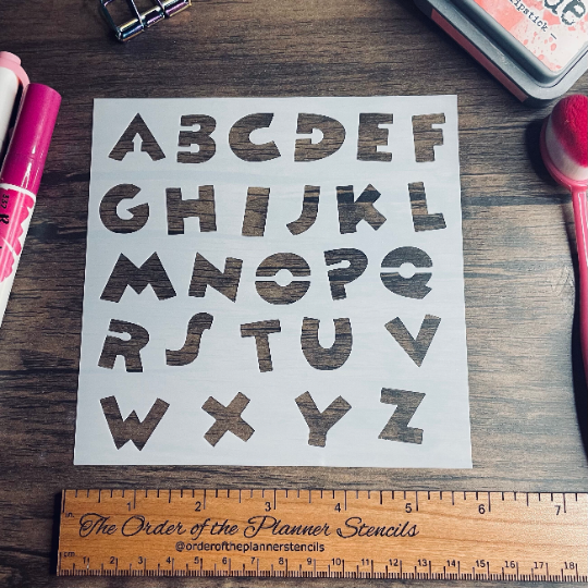 Mouse Font Lower Case Stencil Planner/Bullet Journal/Art Journal/Inking Stencil/ bujo planner craft stencil inking card making