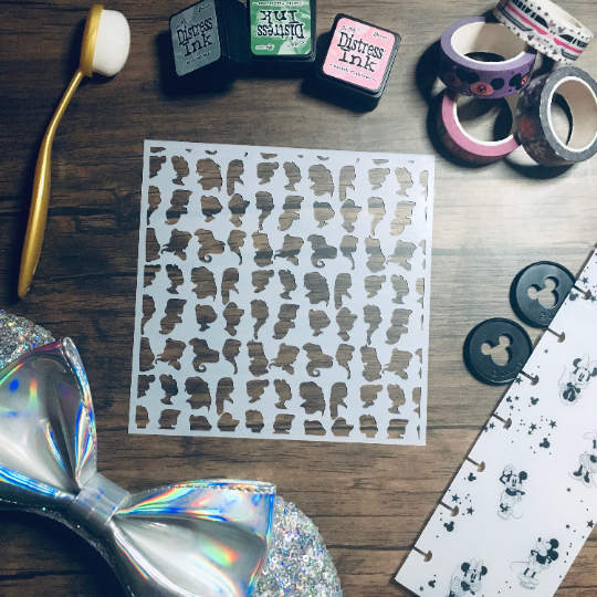 Fairytale Princess Cover Stencil /Inking cover  Planner/Bullet Journal/Art Journal/Inking Stencil