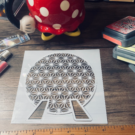 Spaceship Ball Stencil Planner/Bullet Journal/Art Journal/Inking Stencil/ bujo planner craft stencil inking card making