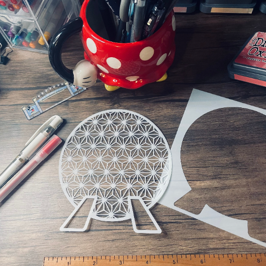 Spaceship Ball Stencil Planner/Bullet Journal/Art Journal/Inking Stencil/ bujo planner craft stencil inking card making