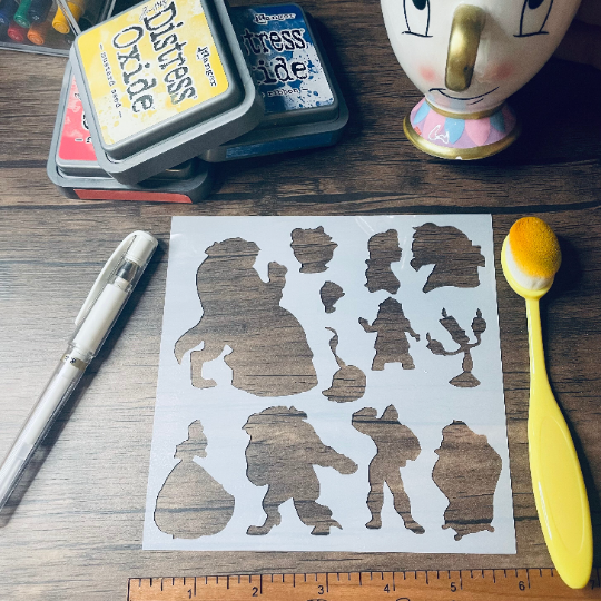 B&B Characters Stencil Planner/Bullet Journal/Art Journal/Inking Stencil/ bujo planner craft stencil inking card making