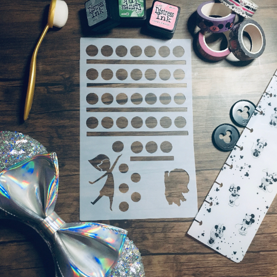 Emotions Tracker Stencil /Inking cover  Planner/Bullet Journal/Art Journal/Inking Stencil