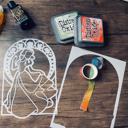 Fairest Princess Stained Glass 2pc Stencil Planner/Bullet Journal/Art Journal/Inking Stencil/ bujo planner craft stencil inking card making