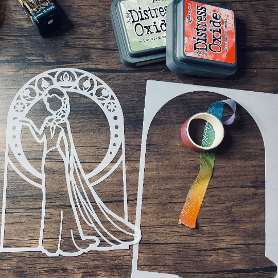 Ice Princess Stained Glass 2pc Stencil Planner/Bullet Journal/Art Journal/Inking Stencil/ bujo planner craft stencil inking card making