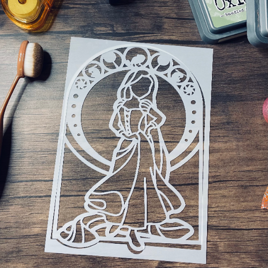 Lanterns Princess Stained Glass 2pc Stencil Planner/Bullet Journal/Art Journal/Inking Stencil/ bujo planner craft stencil inking card making