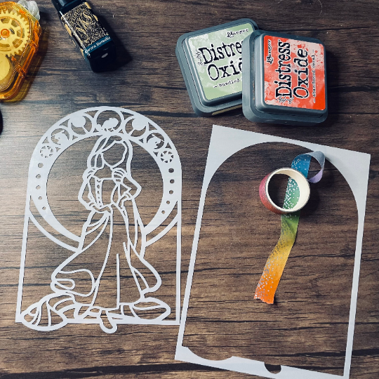 Lanterns Princess Stained Glass 2pc Stencil Planner/Bullet Journal/Art Journal/Inking Stencil/ bujo planner craft stencil inking card making