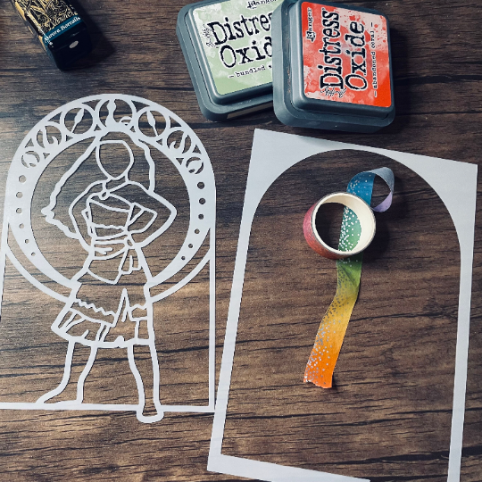 Ocean Princess Stained Glass 2pc Stencil Planner/Bullet Journal/Art Journal/Inking Stencil/ bujo planner craft stencil inking card making