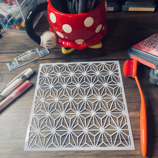 Spaceship Ball Pattern Stencil Planner/Bullet Journal/Art Journal/Inking Stencil/ bujo planner craft stencil inking card making