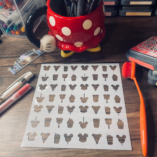 Magical Snacks Pattern Stencil Planner/Bullet Journal/Art Journal/Inking Stencil/ bujo planner craft stencil inking card making