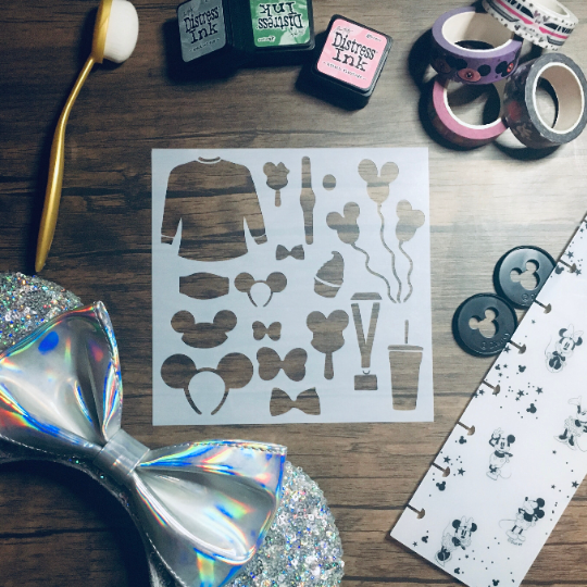 Magical Souvenirs Stencil /Inking cover  Planner/Bullet Journal/Art Journal/Inking Stencil