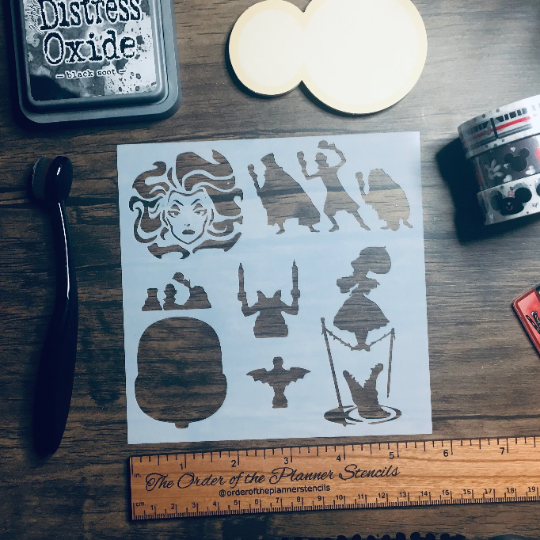 Mansion Icons Stencil /Inking cover  Planner/Bullet Journal/Art Journal/Inking Stencil
