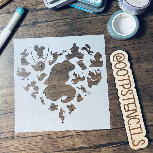 TLM Heart Stencil Planner/Bullet Journal/Art Journal/Inking Stencil/ bujo planner craft stencil inking card making