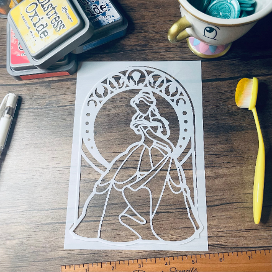 Bookish Princess 2 Piece Stencil Planner/Bullet Journal/Art Journal/Inking Stencil/ bujo planner craft stencil inking card making
