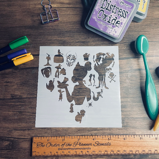 PF Heart Stencil  Planner/Bullet Journal/Art Journal/Inking Stencil/ bujo planner craft stencil inking card making